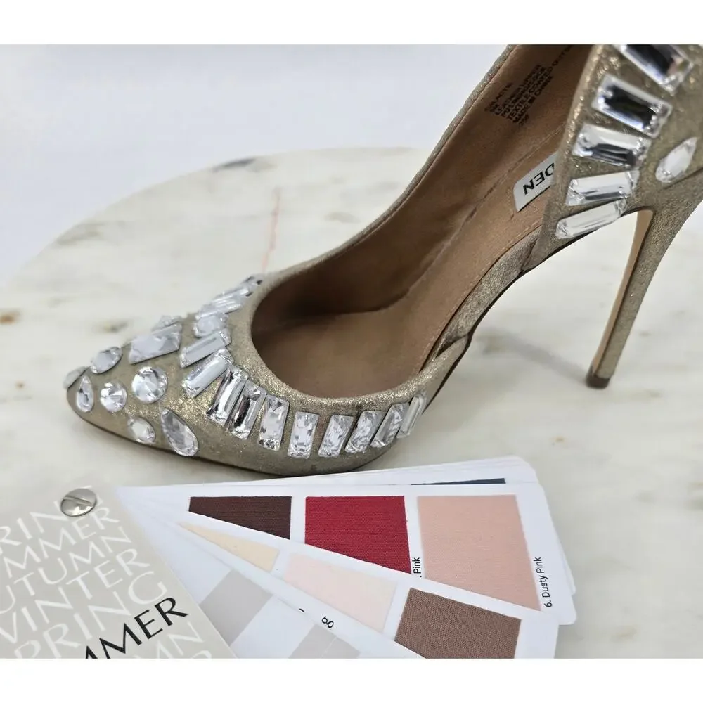 Steve Madden Glam Romantic Galactic Jeweled‎ Rhinestone Stilettos